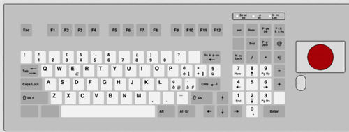 Клавиатура панельная КТ-101-ПИ-02с механическими клавишами101-клавишнаяс трекболом