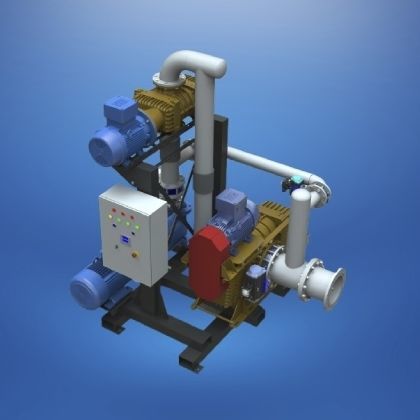 Воздушно-вакуумный усилитель двухступенчатый