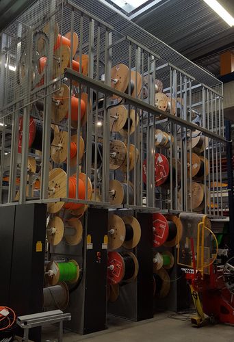 Вертикальная карусель для хранения рулонов для тяжелых грузовКабельный барабан