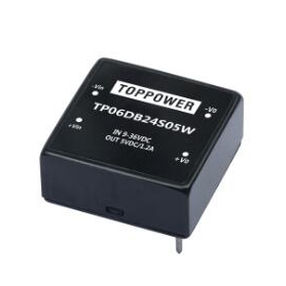 DIP-преобразователь постоянного тока серии TP06DB4:1 Диапазон входного напряжения2:1 Диапазон входного напряженияОдин выход