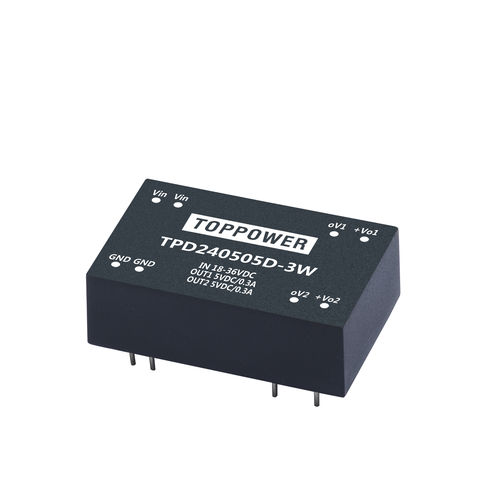 DIP DC/DC преобразователь серии TPD-3W, диапазон входного напряжения 2:1, нестабилизированный