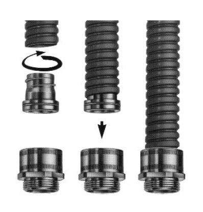 Кабельный ввод из никелированной латуни IP40