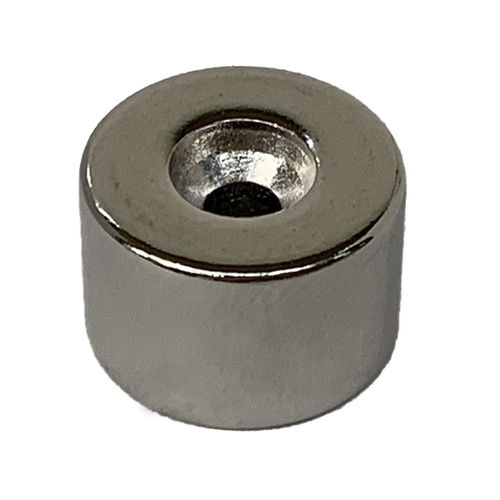 Неодимовый магнит МГ04НКольцоникелированныйс цековкой