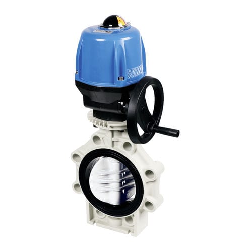 Поворотный затвор К4 с электроприводомPVDFIP65