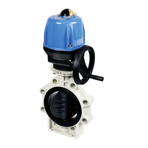 Поворотный затвор K4 с электроприводомфланецПВХ