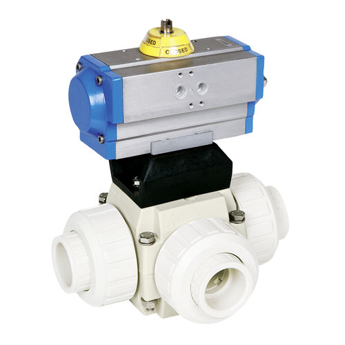 Кран шаровой S4 пневматический для питьевой водыфланец