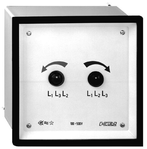 Аналоговый индикатор последовательности фаз серии UC для монтажа на панельдля морского применения