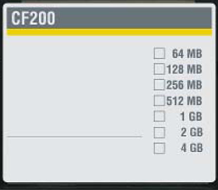 Карта памяти CompactFlash серии CF200 UDMA2 ГБ4 ГБ8 ГБ
