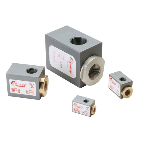 Быстродействующий выпускной клапан серии SR с шариковым регулятором потока для сжатого воздуха