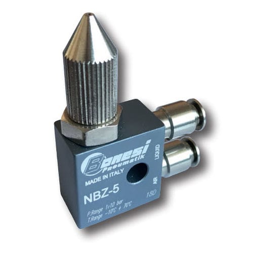 Клапан распылитель НБЗ-5пневматическийиз никелированной латуниалюминий анодированный