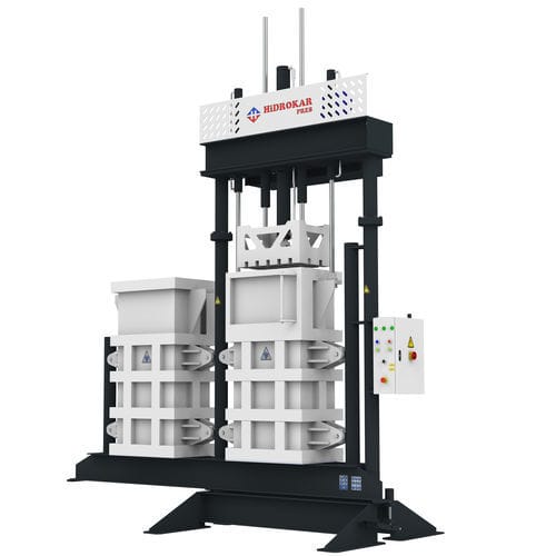 Vertical baling press HTBD80top-loadingfor textileshigh-capacity