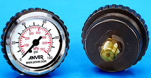 Манометр стрелочный ПГ200-14ПБМ с резьбой для крепления на панели