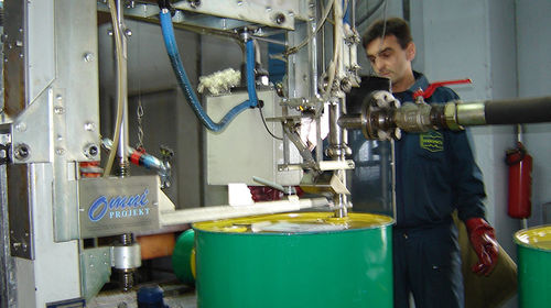 Полуавтоматическая разливочная машина барабанная для жидких продуктовобъемная