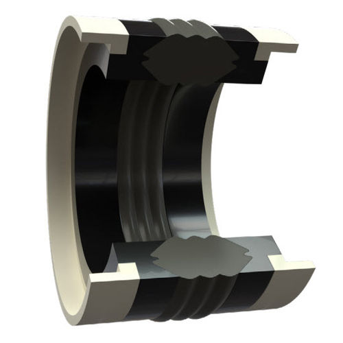 Уплотнение поршня серии PDE с манжетами и V-образным кольцом круглого сечения