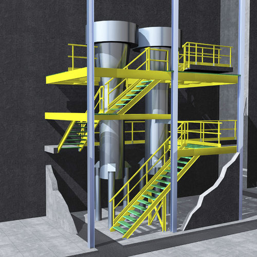 Многоярусная промышленная мезонинная платформа