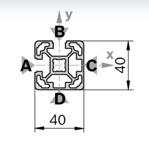 Профиль алюминиевый 3842529365прямоугольныйпромышленныйоткрытый