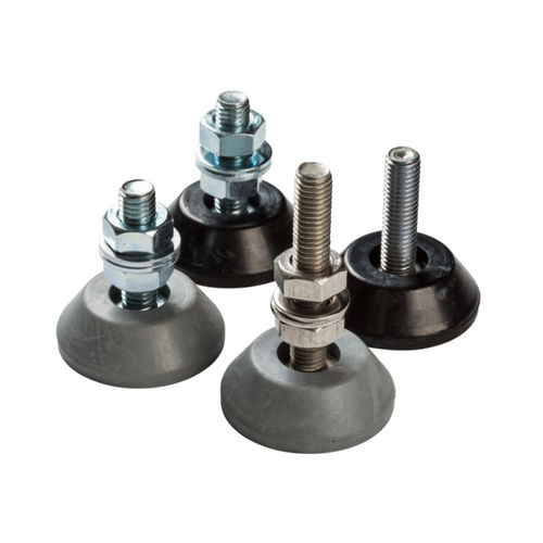 Цилиндрическая антивибрационная опора LLM19, резина inox, оцинкованная.