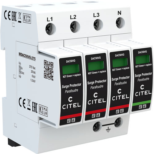 Ограничитель перенапряжений типа 2 серии DAC50VG, тип 3, дистанционная сигнализация, защита от переходных токов