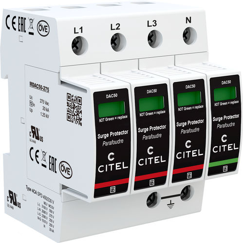 Ограничитель перенапряжения типа 2 серии DAC50для источников питаниядля защиты от переходных токовмногополюсный