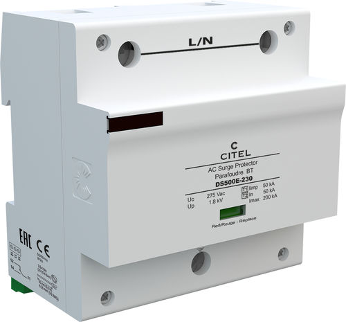 Ограничитель перенапряжения типа 1 серии DS500дистанционная сигнализацияDIN-рейканизкое напряжение