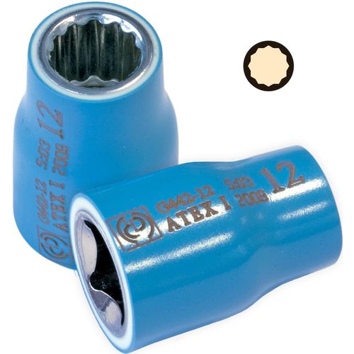 Насадка для ключей с трещоткой серии G442 12P, противоискровая