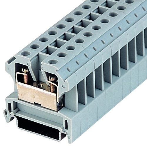 Клеммная колодка для монтажа на DIN-рейку IK10винтовые соединенияпластик
