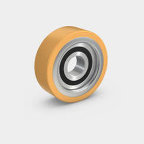 Slip-on conveyor roller VULKOLLAN®steelwith vulcanized elastomer profile