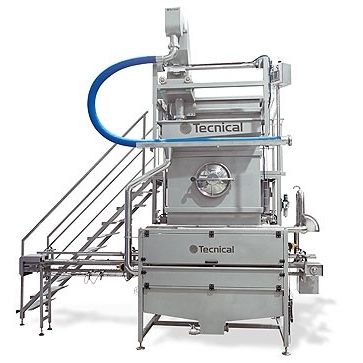 Автоматическая машина для формования сыра из нержавеющей стали, многокамерная, вертикальная.