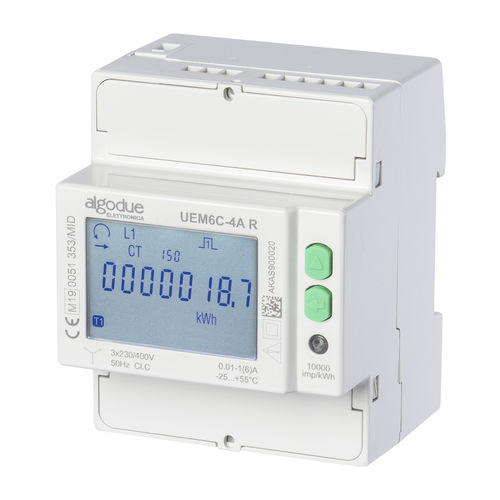 Счетчик электрической энергии трехфазный UEM6CDIN рельсовыйRS-485цифровой