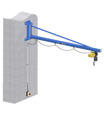 Кран консольный настенный подъемный с перекосами