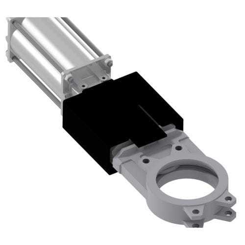 Задвижка шиберная 100пневматическая запорная