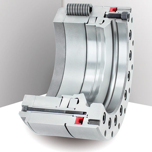 Гидравлическое зажимное устройство пневмобезопасностис пружиной и гидроразъемом