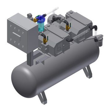 Lubricated vacuum unit MEDEVICE 2X41 industrialfor medical applications