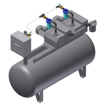 Lubricated vacuum unit MEDEVICE 2X101for medical applications