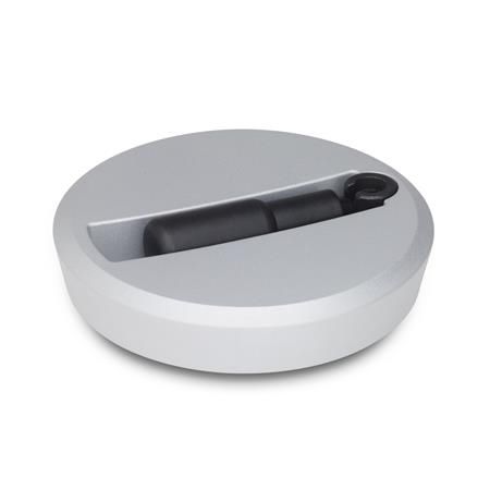 Маховик с поворотной рукояткой GN 923.3, рабочий, цельный алюминий