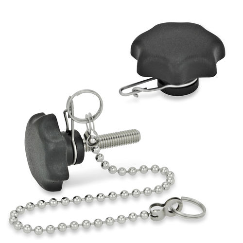 Ручка с резьбой GN 6336.13звездаполиамидсо шпилькой