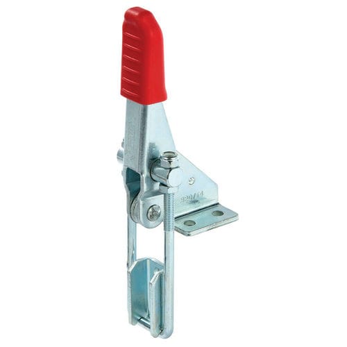 Зажим с защелкой Т4, сталь с двойным стержнем, оцинкованная, со складным основанием