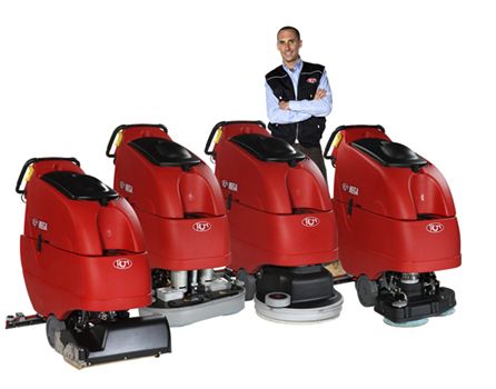 Walk-behind scrubber-dryer Mega I seriesbattery-powered