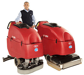 Моторизованная поломоечная машина MEGA II Eco3, серия для дезинфекции, на аккумуляторе, с обработкой озоном