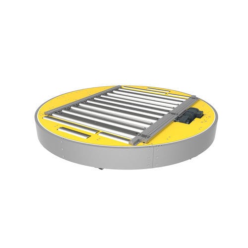 Поворотный стол с приводом от двигателя, горизонтальный, вращающийся, с рольгангом