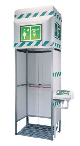 Душ напольный EXP-MH-14K/350со станцией для промывки глаз и лицас бакомдля опасных сред