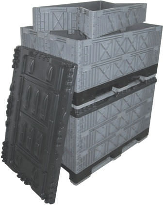 Пластиковый поддонный ящик для автомобильной промышленностискладной