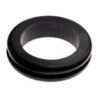Rubber cable grommet open