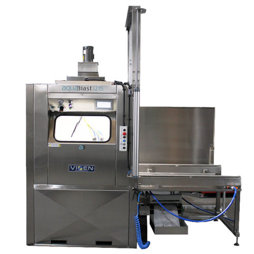 Шкаф мокрой струйной обработки Radial Arm Aquablastавтоматическийс поворотным столомиз нержавеющей стали