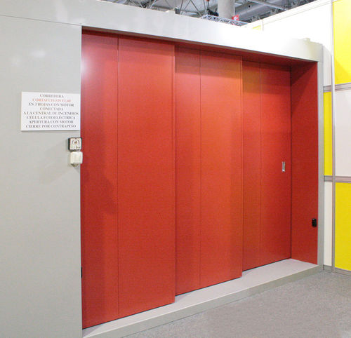 Раздвижная дверь моторизованнаятелескопическаяпромышленная