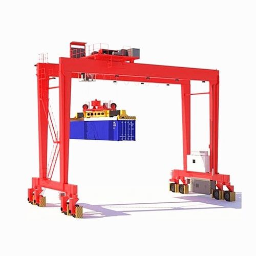 Козловой кран на резиновых колесах RTG