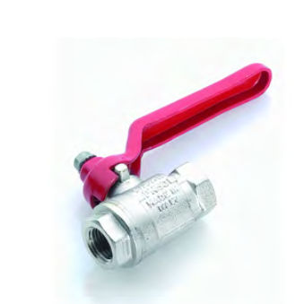 Кран шаровой 20 FFрычаг для дизеля, никелированная латунь