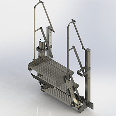 Лестница прямая металлическаядля резервуаров