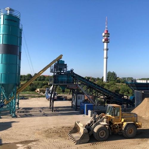 Мобильный бетонный завод автоматическийодновальныйкомпактный
