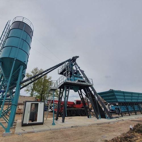 Стационарный бетонный завод компактныйавтоматическийгоризонтальный